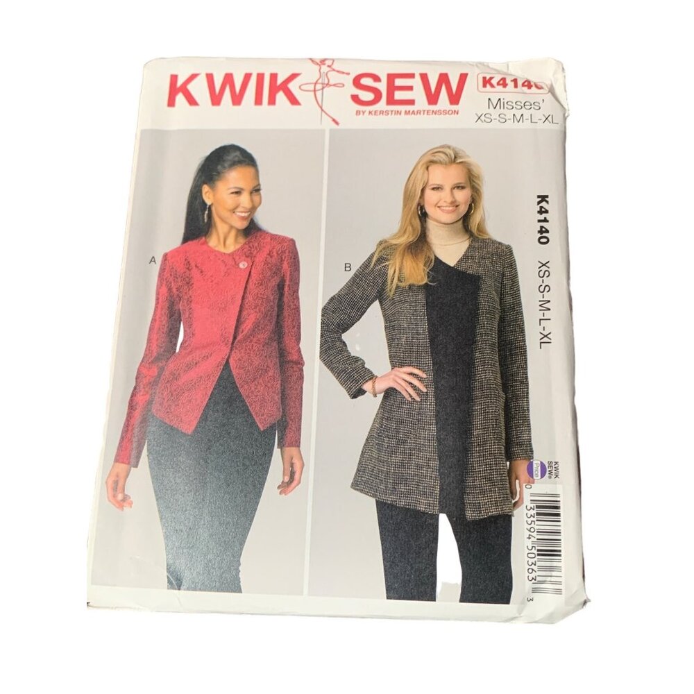 Kwik Sew Misses Jackets Pattern K4140 XS-S-M-L-XL uncut